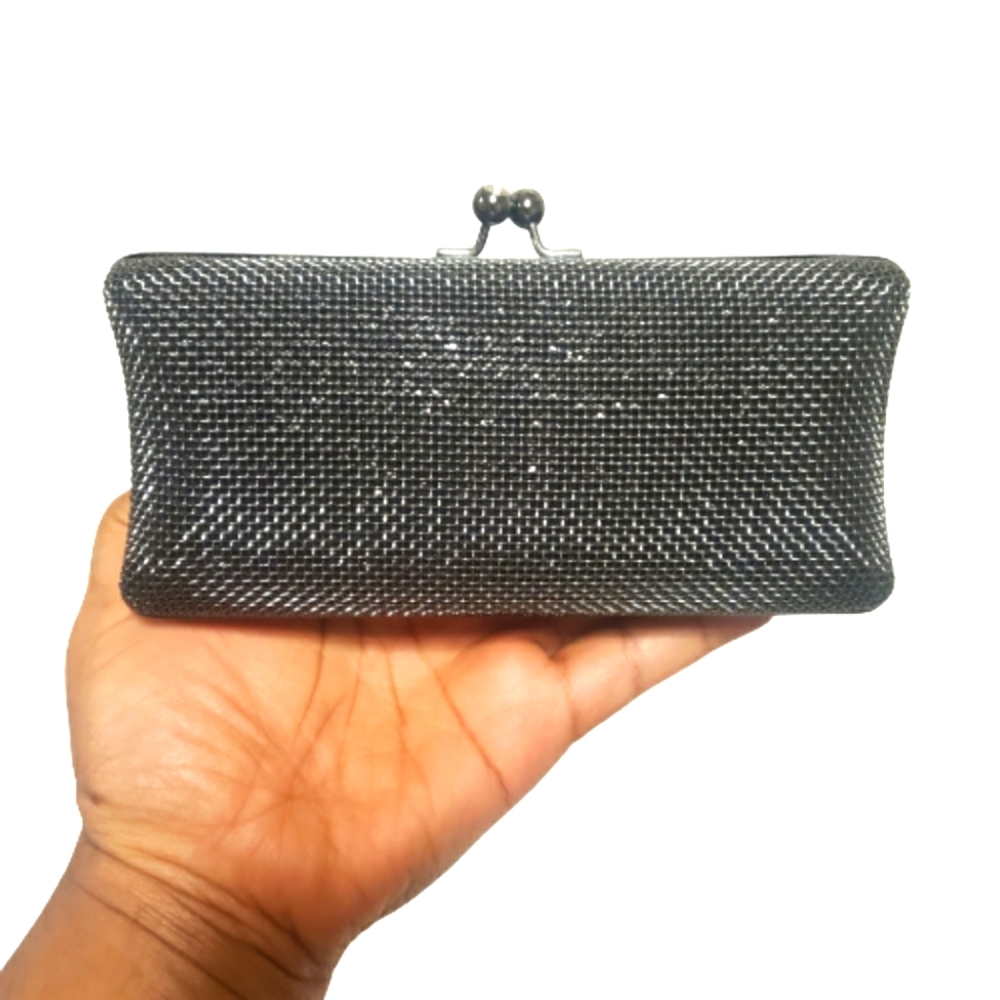 Small shiny black purse